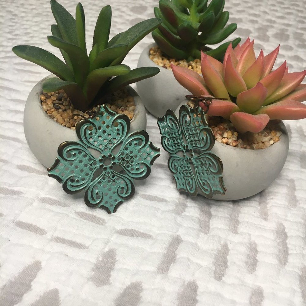 Cute Painted Metal Earrings